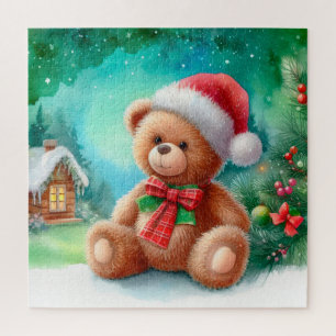 Niedlicher Weihnachtsbär Puzzle