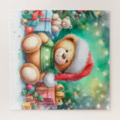 Niedlicher Weihnachtsbär Puzzle (Horizontal)