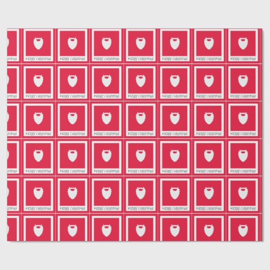 Niedlicher Weihnachtsbär Rot Frohe Weihnachten Geschenkpapier (Flach)