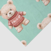 Niedlicher Weihnachtsbär Seidenpapier (Ausschnitt)