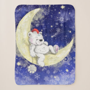 Niedlicher Weihnachtsbär Sherpa Blanket Sherpadecke