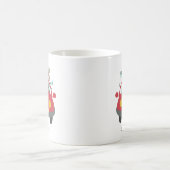 Niedlicher Weihnachtsbär Snowman Red Car Individue Kaffeetasse (Mittel)