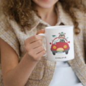 Niedlicher Weihnachtsbär Snowman Red Car Individue Kaffeetasse
