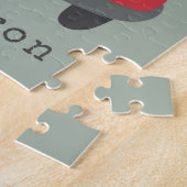 Niedlicher Weihnachtsbär Snowman Red Car Individue Puzzle (Seite)