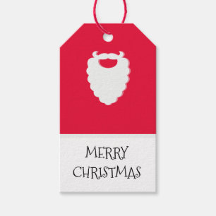 Niedlicher Weihnachtsbart Rot, zweiseitig Weihnach Geschenkanhänger