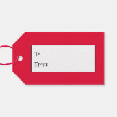 Niedlicher Weihnachtsbart Rot, zweiseitig Weihnach Geschenkanhänger (Rückseite Horizontal)