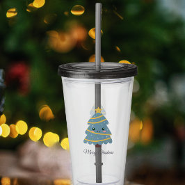 Niedlicher Weihnachtsbaum Acrylic Tumbler Acryltrinkbecher