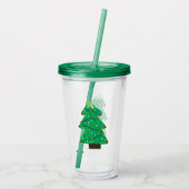 Niedlicher Weihnachtsbaum Acryltrinkbecher (Rückseite)