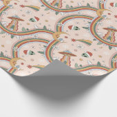 Niedlicher Weihnachtsbaum Alien Rainbow Holiday Pa Geschenkpapier (Ecke)