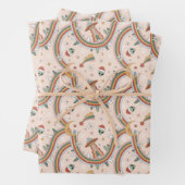 Niedlicher Weihnachtsbaum Alien Rainbow Holiday Pa Geschenkpapier Set (Beispiel)