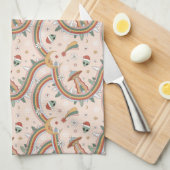 Niedlicher Weihnachtsbaum Alien Rainbow Holiday Pa Geschirrtuch (Viertel Falte)