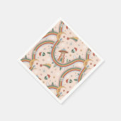 Niedlicher Weihnachtsbaum Alien Rainbow Holiday Pa Serviette (Ecke)