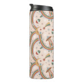 Niedlicher Weihnachtsbaum Alien Rainbow Holiday Pa Thermosbecher (Nach rechts gedreht)