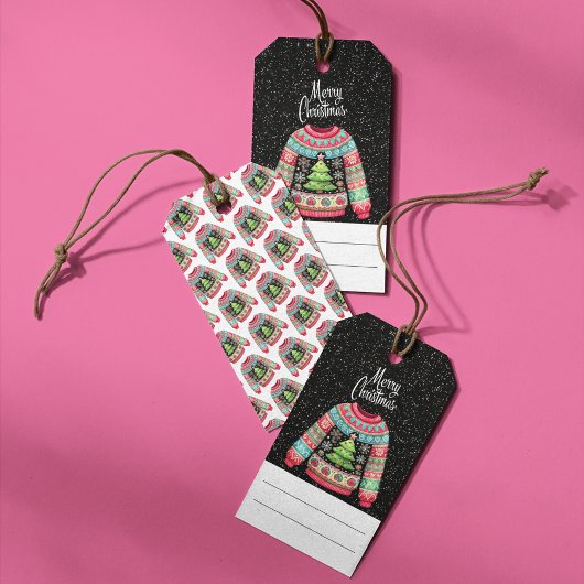 Niedlicher Weihnachtsbaum am Ugly Christmas Sweate Geschenkanhänger