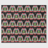 Niedlicher Weihnachtsbaum am Ugly Christmas Sweate Geschenkpapier (Flach)