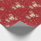 Niedlicher Weihnachtsbaum/Antler Nahtloses Muster Geschenkpapier (Ecke)