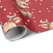 Niedlicher Weihnachtsbaum/Antler Nahtloses Muster Geschenkpapier (Rolleneckpunkt)