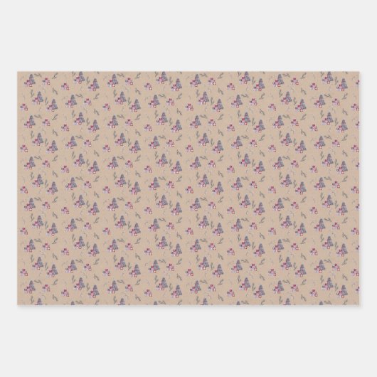 Niedlicher Weihnachtsbaum auf Kraft Geschenkpapier Set (Vorderseite 3)