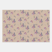 Niedlicher Weihnachtsbaum auf Kraft Geschenkpapier Set (Vorderseite)