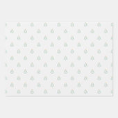 Niedlicher Weihnachtsbaum auf Weiß Geschenkpapier Set (Vorderseite 3)