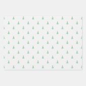 Niedlicher Weihnachtsbaum auf Weiß Geschenkpapier Set (Vorderseite 2)