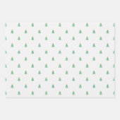 Niedlicher Weihnachtsbaum auf Weiß Geschenkpapier Set (Vorderseite)