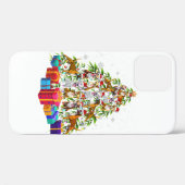 Niedlicher Weihnachtsbaum Boxer Dog Familie Weihna Case-Mate iPhone Hülle (Rückseite (Horizontal))