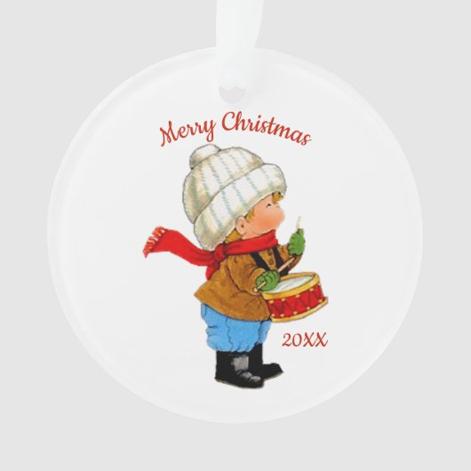 Niedlicher Weihnachtsbaum-Boy Acrylic Ornament (Vorderseite)