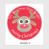 Niedlicher Weihnachtsbaum Cartoon Roter Weiß Aufkleber (Blatt)