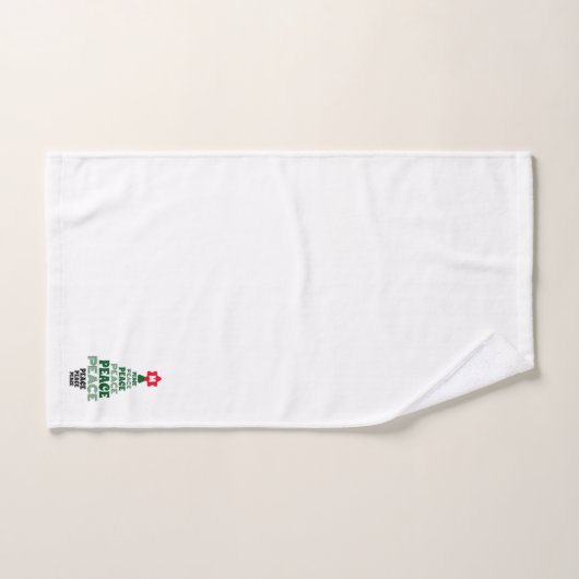 Niedlicher Weihnachtsbaum Custom Initial White Badhandtuch Set (Handtuch)