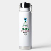 Niedlicher Weihnachtsbaum Custom Initial White Trinkflasche (Hinten)