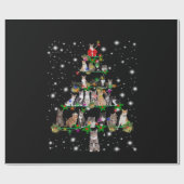 Niedlicher Weihnachtsbaum der Katze, der durch Bli Geschenkpapier (Flach)