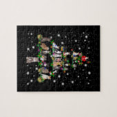 Niedlicher Weihnachtsbaum der Katze, der durch Bli Puzzle (Horizontal)