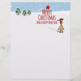 Niedlicher Weihnachtsbaum der Rentiere - Letterhea