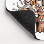 Niedlicher Weihnachtsbaum Dog Xmas Tree Welpe Mousepad (Ecke)