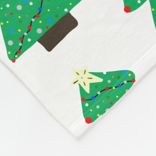 Niedlicher Weihnachtsbaum Fleecedecke (Ecke)
