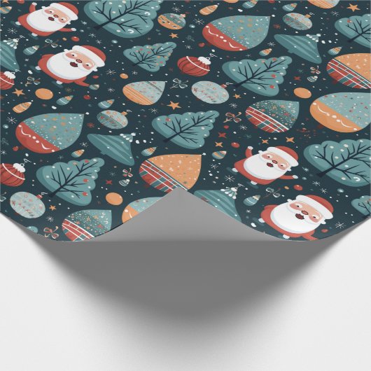 Niedlicher Weihnachtsbaum Geschenkpapier (Ecke)