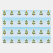 Niedlicher Weihnachtsbaum Geschenkpapier Set (Vorderseite 3)