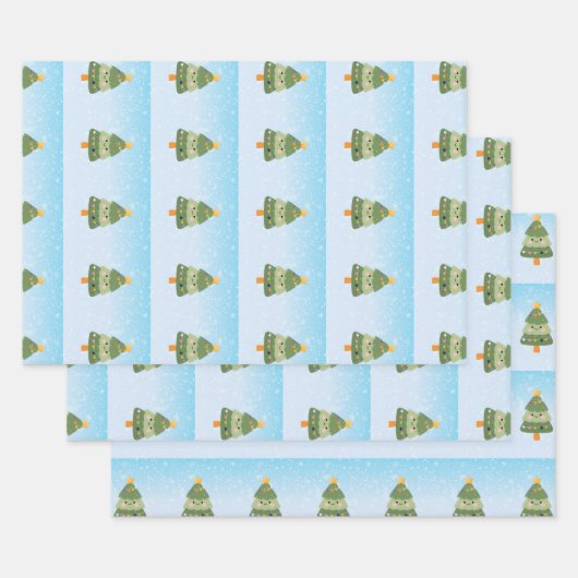 Niedlicher Weihnachtsbaum Geschenkpapier Set (Set)