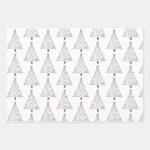 Niedlicher Weihnachtsbaum Geschenkpapier Set (Vorderseite 3)