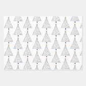 Niedlicher Weihnachtsbaum Geschenkpapier Set (Vorderseite 2)
