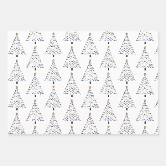 Niedlicher Weihnachtsbaum Geschenkpapier Set (Vorderseite 2)