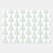 Niedlicher Weihnachtsbaum Geschenkpapier Set (Vorderseite)