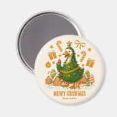 Niedlicher Weihnachtsbaum Goose | Kühlschrank Magnet (Vorderseite/Rückseite)