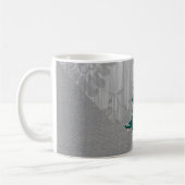 Niedlicher Weihnachtsbaum Gray Blumentextil Kaffeetasse (Links)