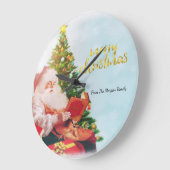 Niedlicher Weihnachtsbaum Große Wanduhr (Winkel)