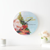 Niedlicher Weihnachtsbaum Große Wanduhr (Zuhause)