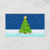Niedlicher Weihnachtsbaum im Schnee Visitenkarte (Rückseite)