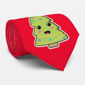 Niedlicher Weihnachtsbaum Krawatte (Gerollt)