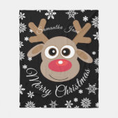 Niedlicher Weihnachtsbaum mit dem Namen White Scri Fleecedecke (Vorderseite)